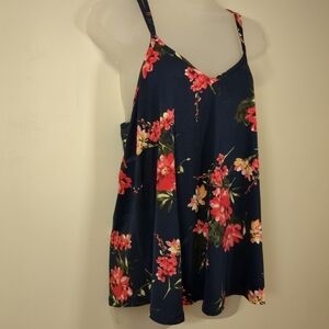 PaperMoon Women's Basima Back Detail Knit Floral Navy Top ,NWT Stitch Fix Size L